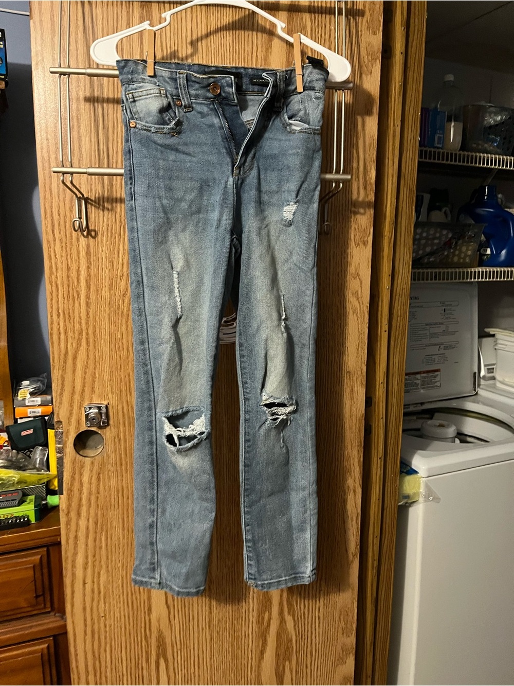 Kendall & Kylie Light Blue Distressed Skinny Jeans